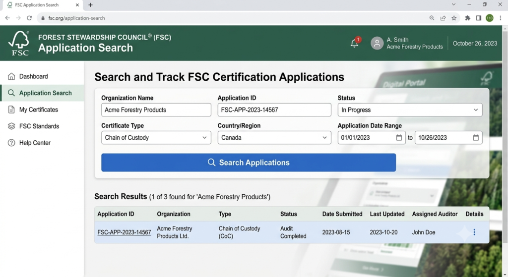 FSC Application Search